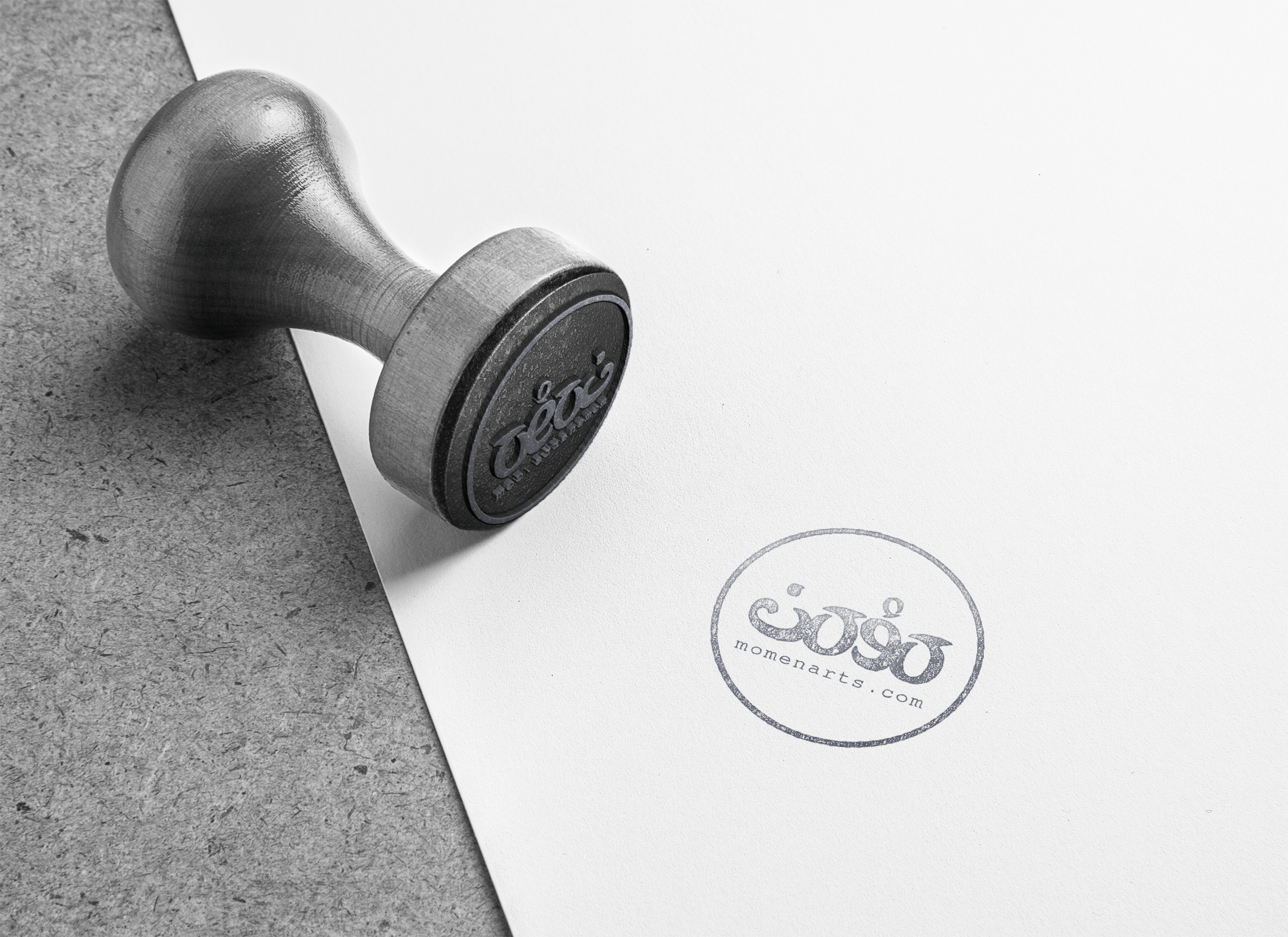 momenarts logo stamp