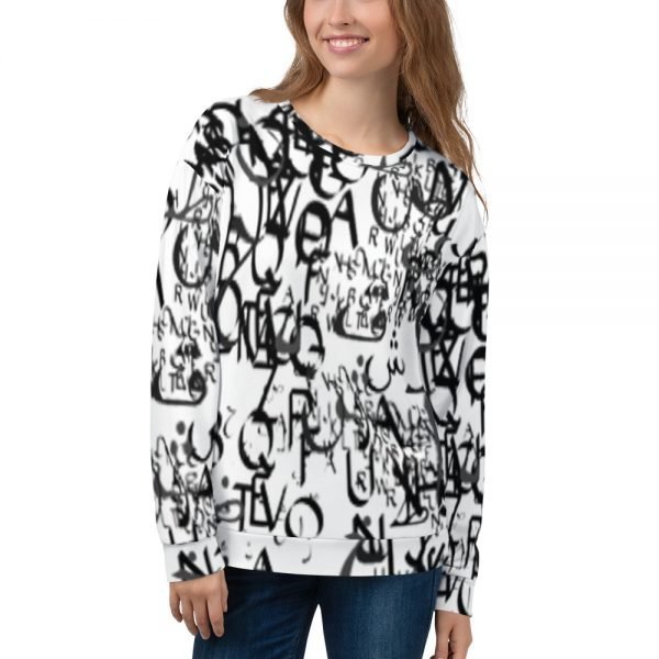 abstract typography -1 -Unisex Sweatshirt-01
