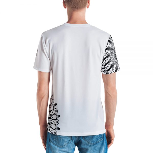pattern mandala 01 -Men’s T-shirt-black-on-white-back