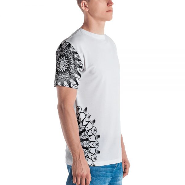 pattern mandala 01 -Men’s T-shirt-black-on-white-left