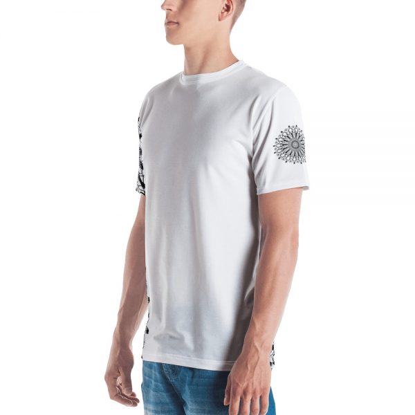 pattern mandala 01 -Men’s T-shirt-black-on-white-right