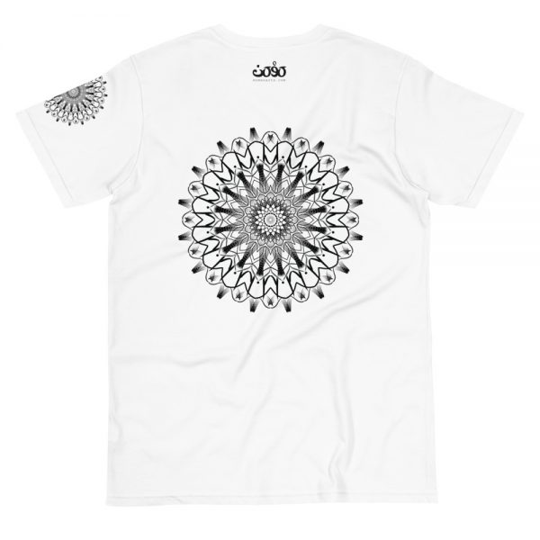 pattern mandala 01 -Organic T-Shirt-black-on-white-back
