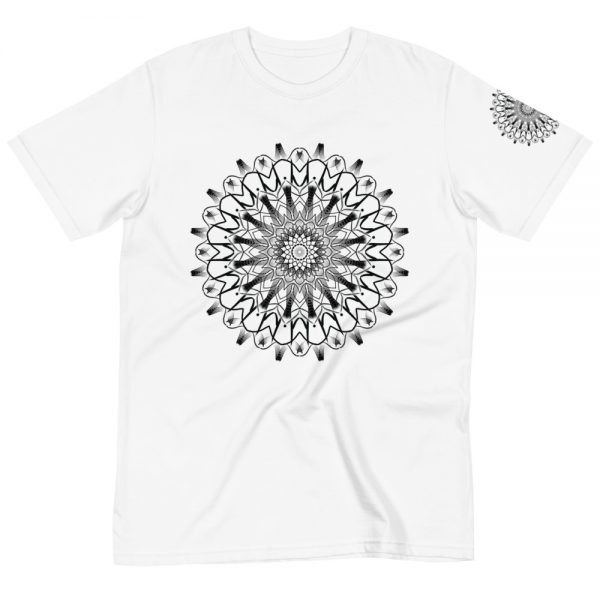 pattern mandala 01 -Organic T-Shirt-black-on-white-front