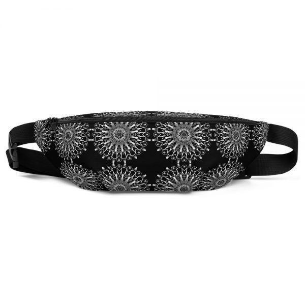 repeated pattern mandala 01 – white -Fanny Pack - 5