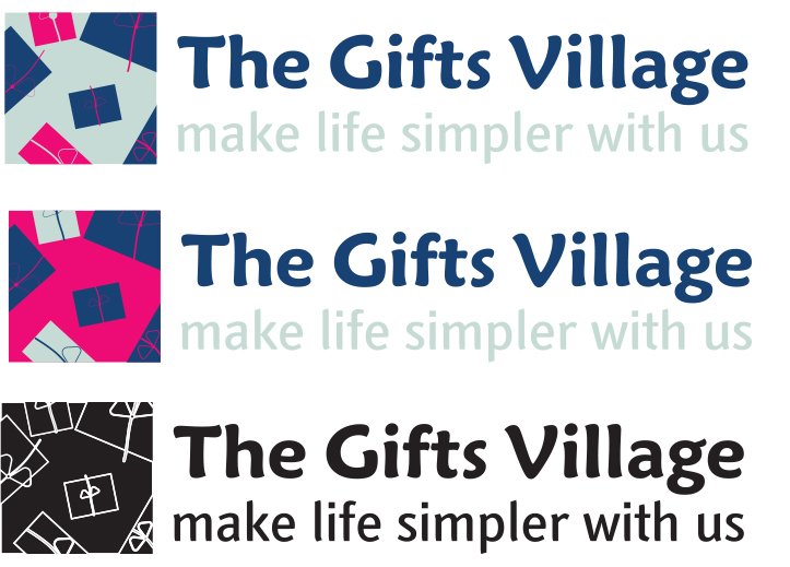 Thegiftsvillage Logo Variations Colors