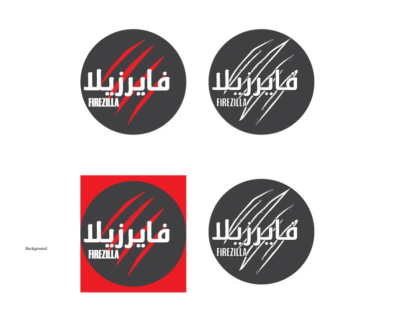 Firezilla Logo Arabic Variations