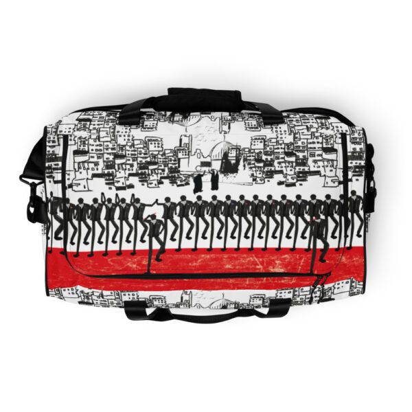 Zareef Altool-Zareef Altoul-dance-dabke-palestine-arab-all over print duffle bag white top 616c9ceb97c69.jpg