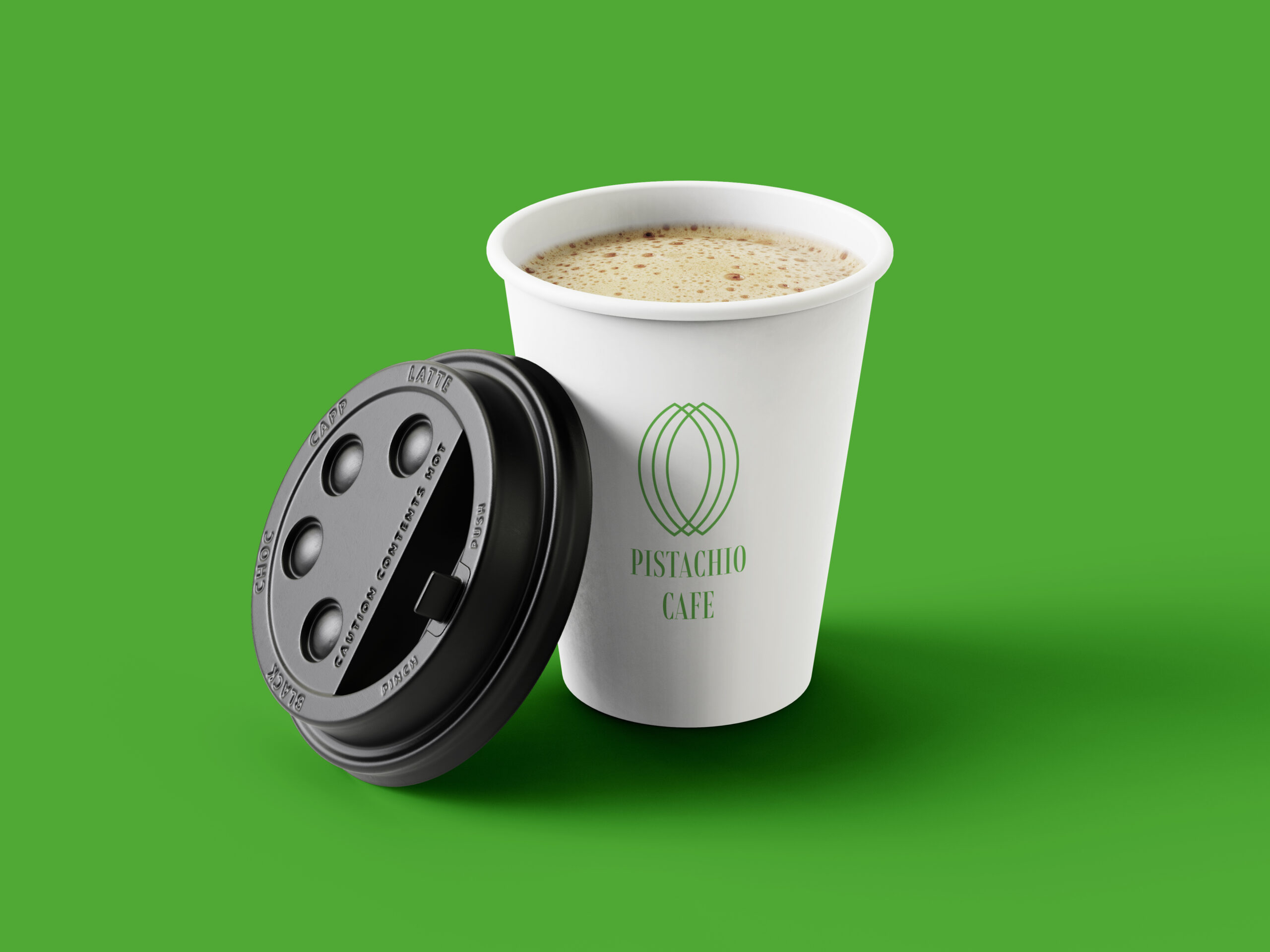 pistachio cafe logo coffee cup mockup 1