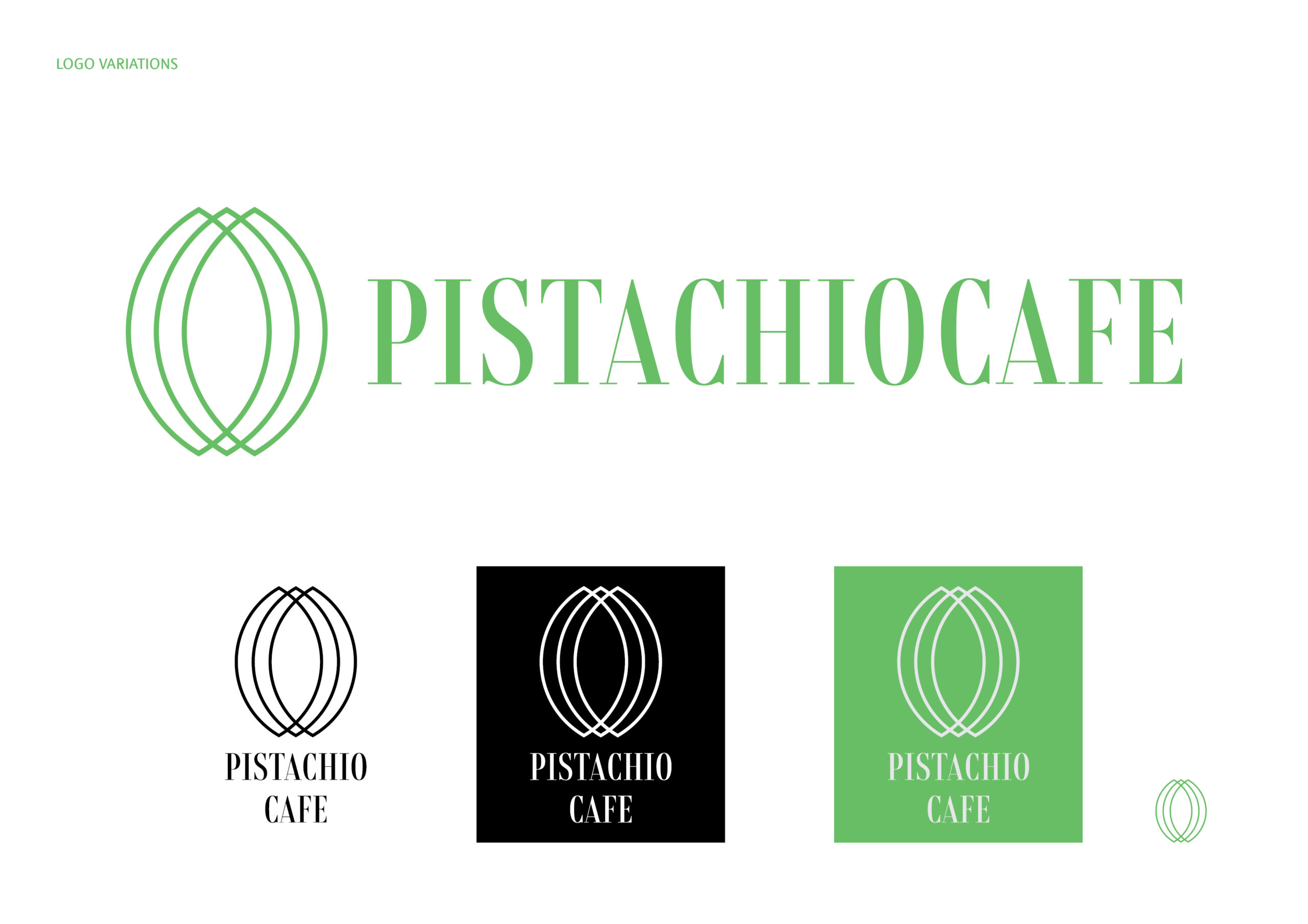 pistachio cafe logo logo variations