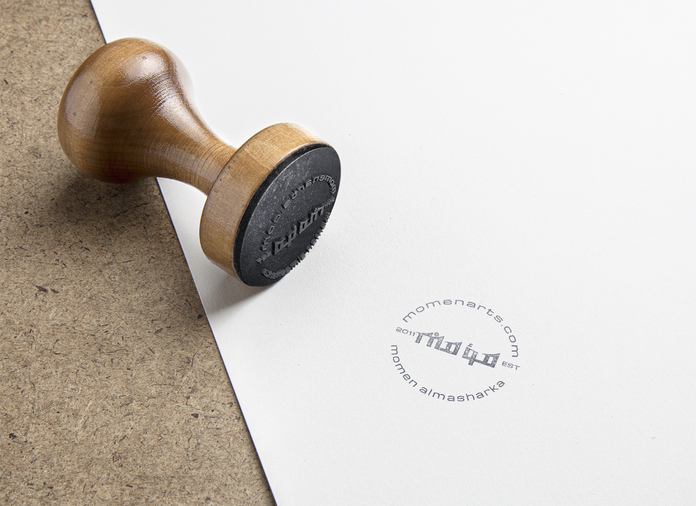 momenarts logo 2024 rubber stamp mockup momenarts logo 2024 rubber stamp mockup